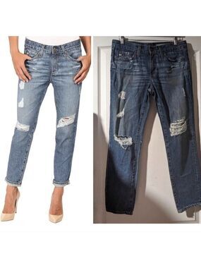 AG Adriano Goldschmied | The Beau Slouchy Skinny Blue Jeans